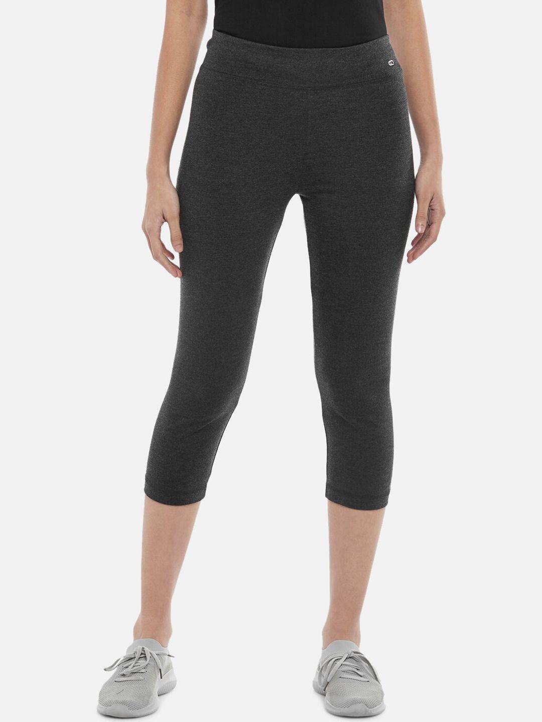 ajile by pantaloons grey melange yoga tights