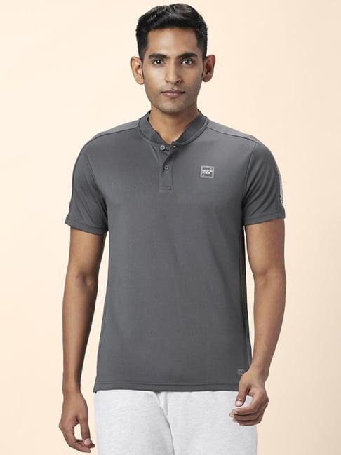 ajile by pantaloons grey slim fit t-shirt