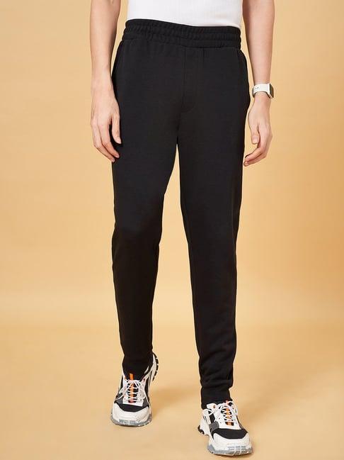 ajile by pantaloons jet black regular fit trackpants