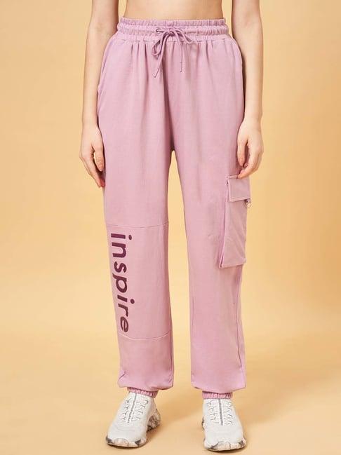 ajile by pantaloons lilac cotton joggers