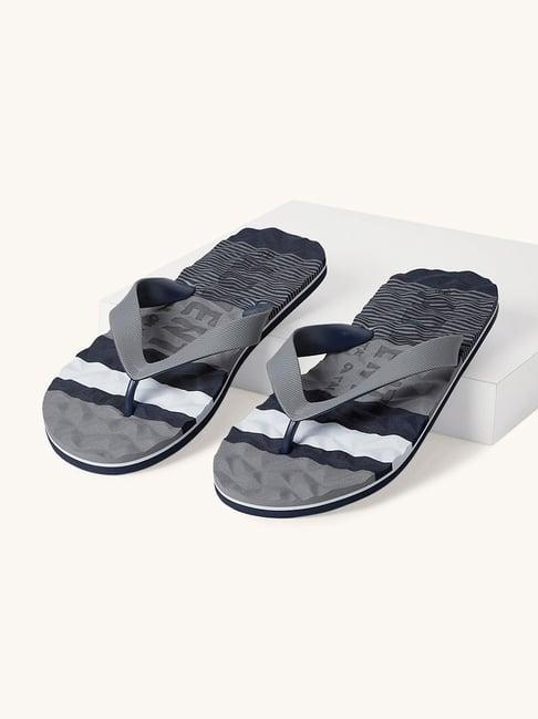 ajile by pantaloons men's grey flip flops