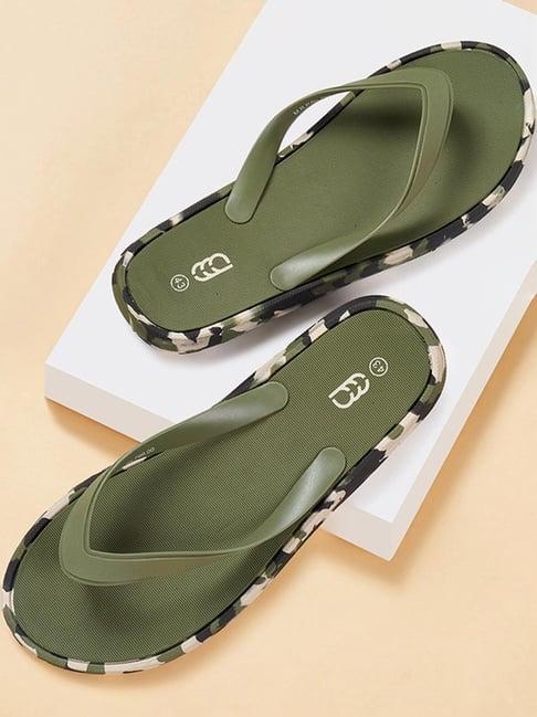 ajile by pantaloons men's olive flip flops