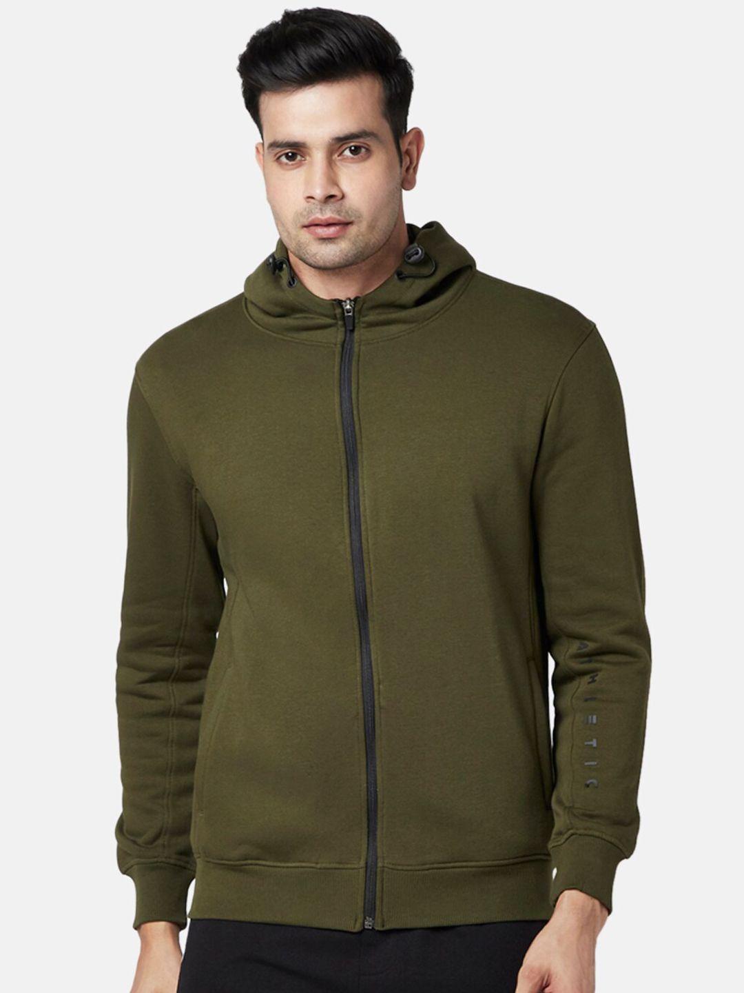 ajile by pantaloons men green hooded sweatshirt