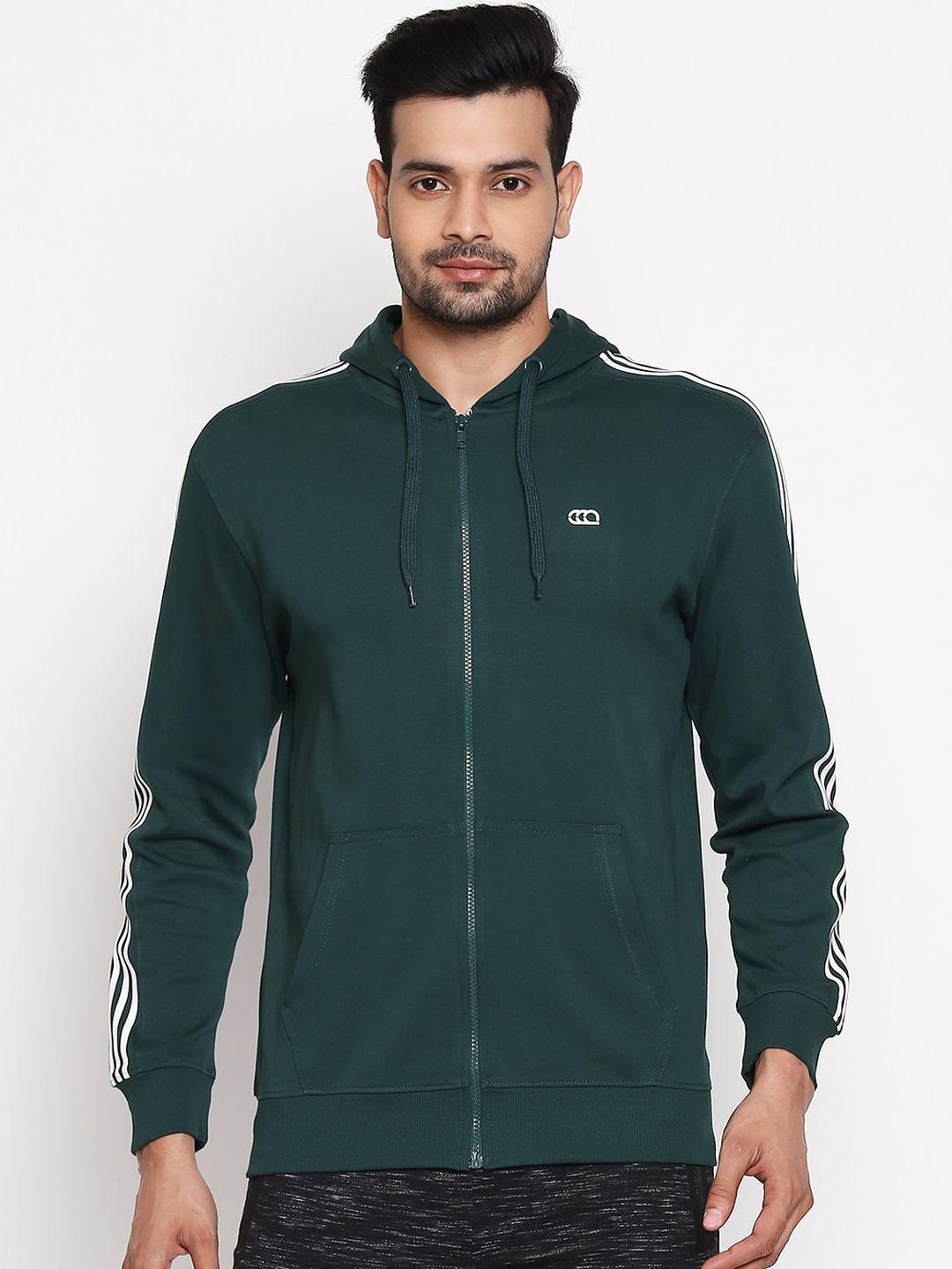 ajile by pantaloons men green hooded sweatshirt