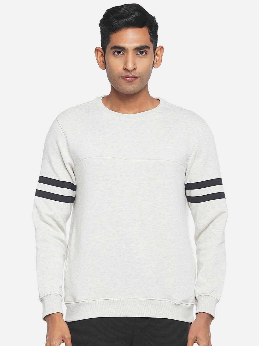 ajile by pantaloons men grey melange solid sweatshirt