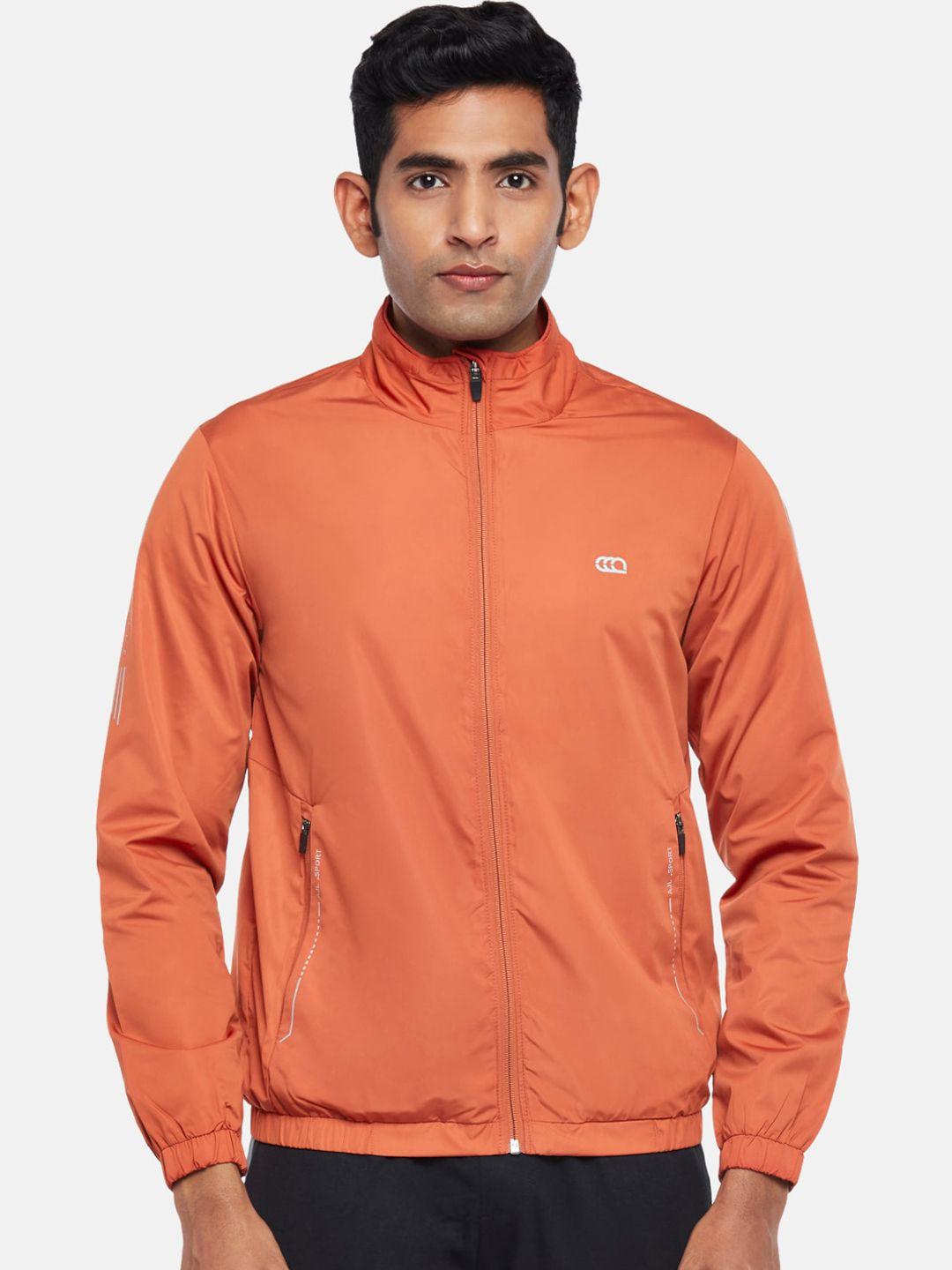 ajile by pantaloons men rust solid outdoor sporty jacket