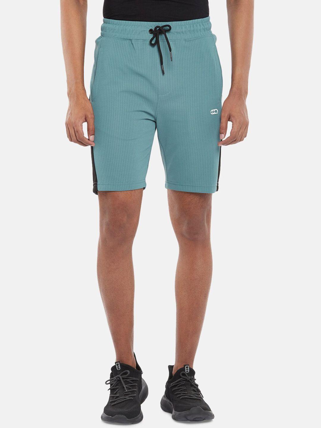 ajile by pantaloons men teal green slim fit sports shorts