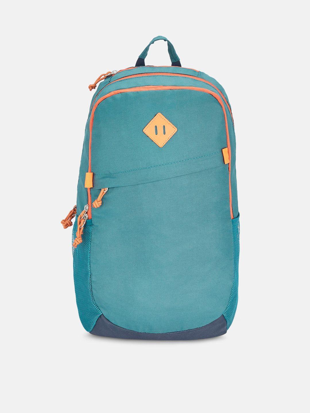 ajile by pantaloons men teal solid backpack