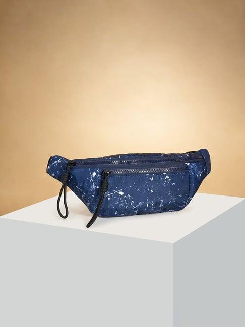 ajile by pantaloons navy printed sling handbag