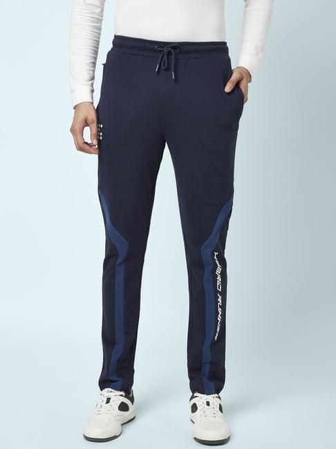 ajile by pantaloons navy slim fit printed trackpants