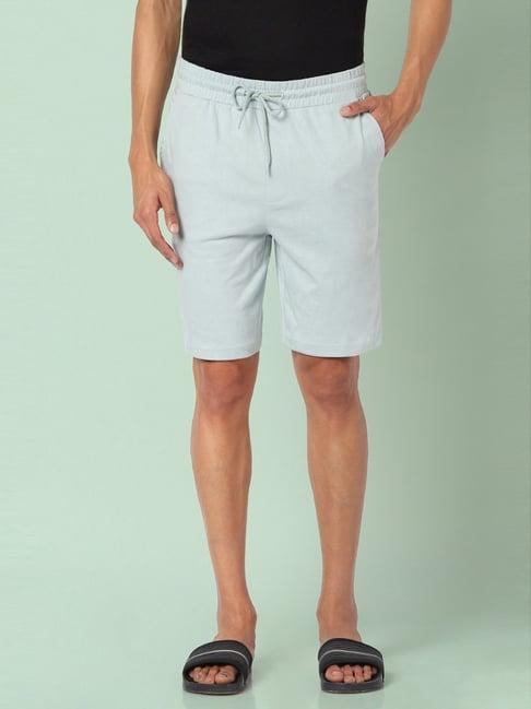 ajile by pantaloons pastel green cotton slim fit lounge shorts