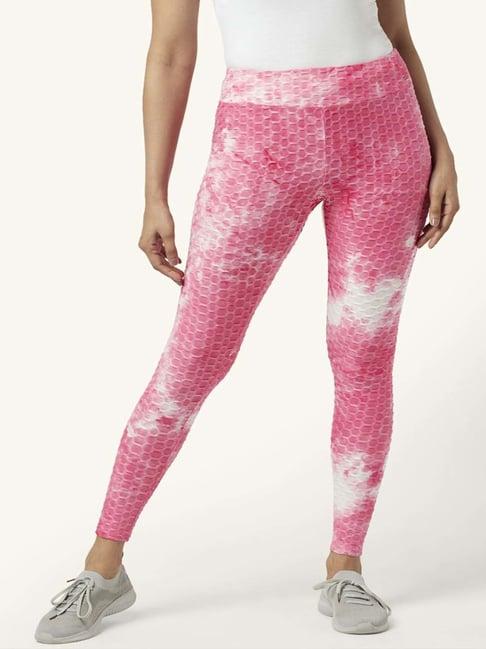 ajile by pantaloons pink printed tights