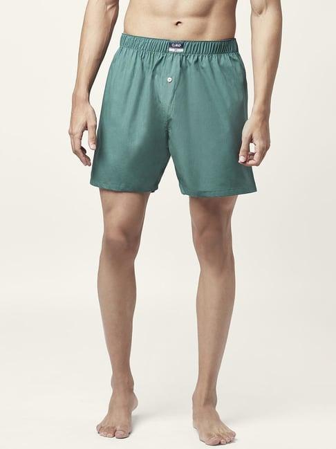 ajile by pantaloons teal green cotton regular fit boxers
