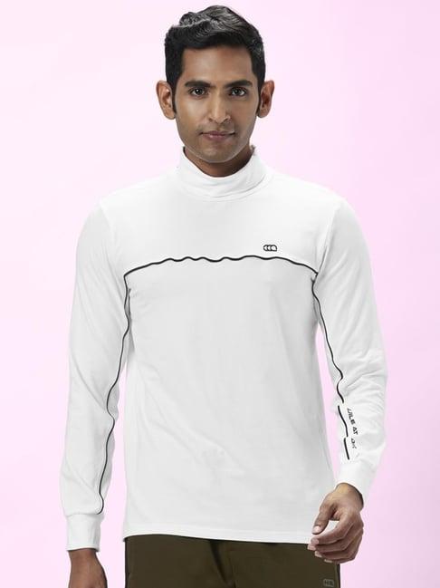 ajile by pantaloons white slim fit t-shirt