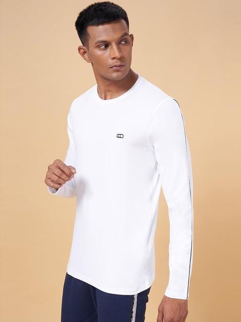 ajile by pantaloons white slim fit t-shirt