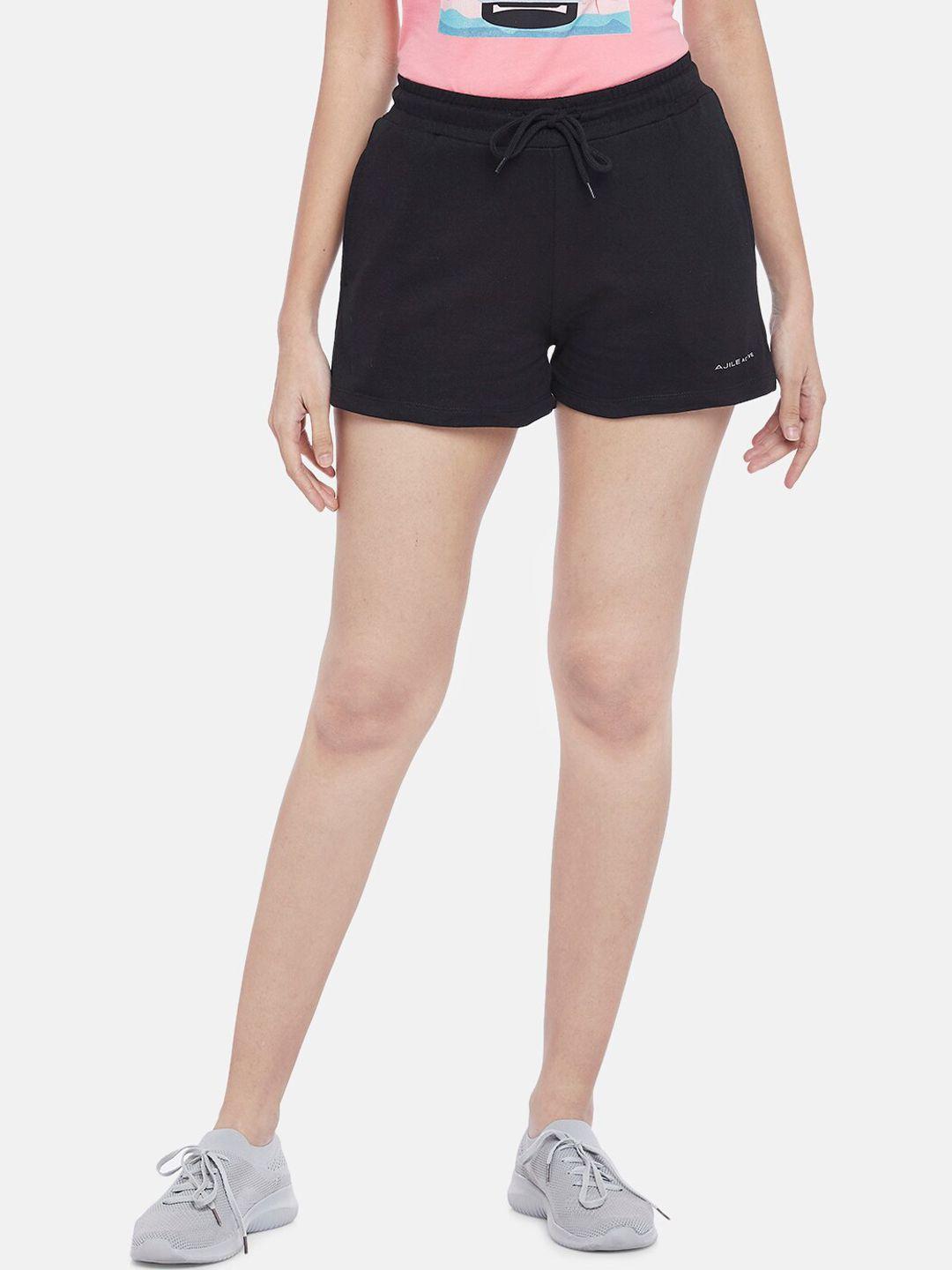 ajile by pantaloons women black shorts