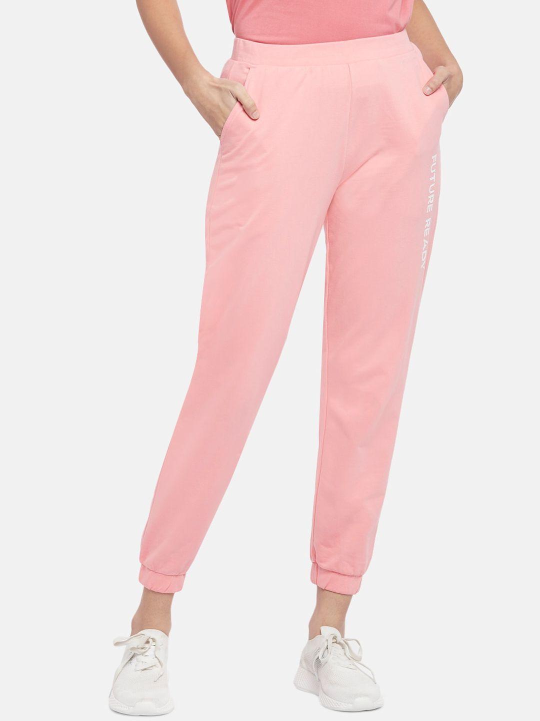 ajile by pantaloons women pink solid joggers