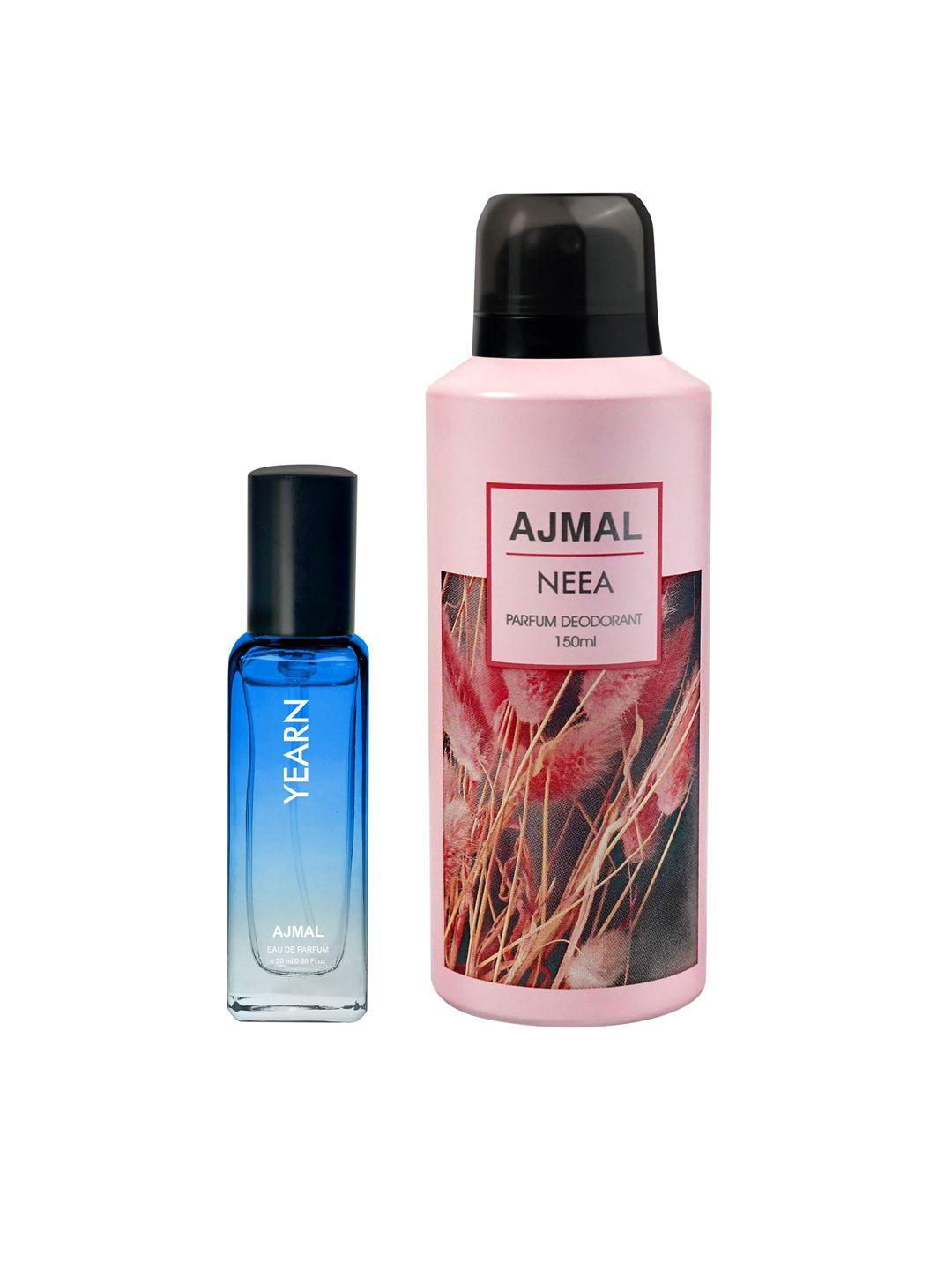 ajmal pack of 2 yearn perfume-20ml + neea deodorant-150ml
