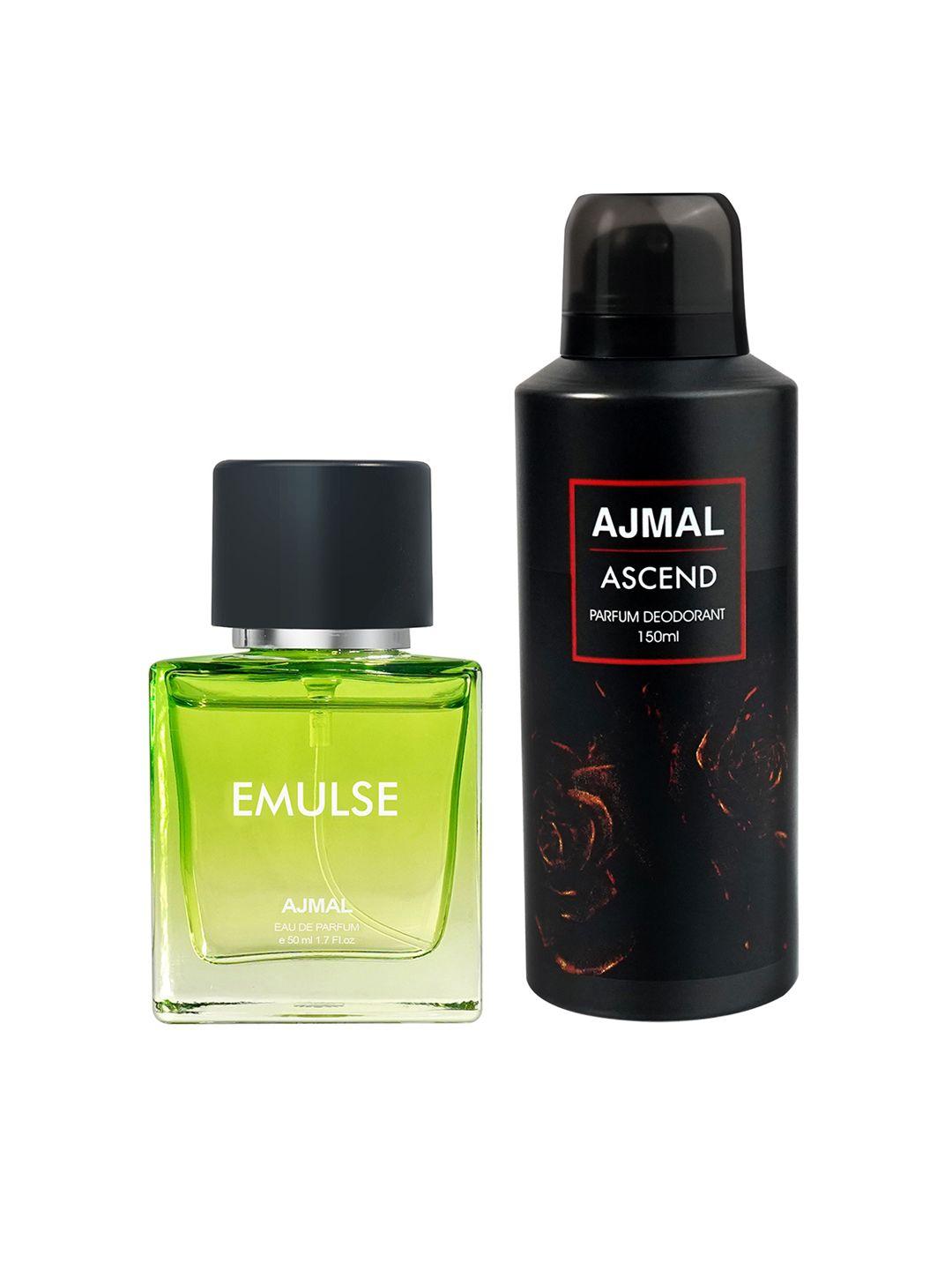 ajmal set of emulse eau de parfum 50ml & ascend deodorant 150ml