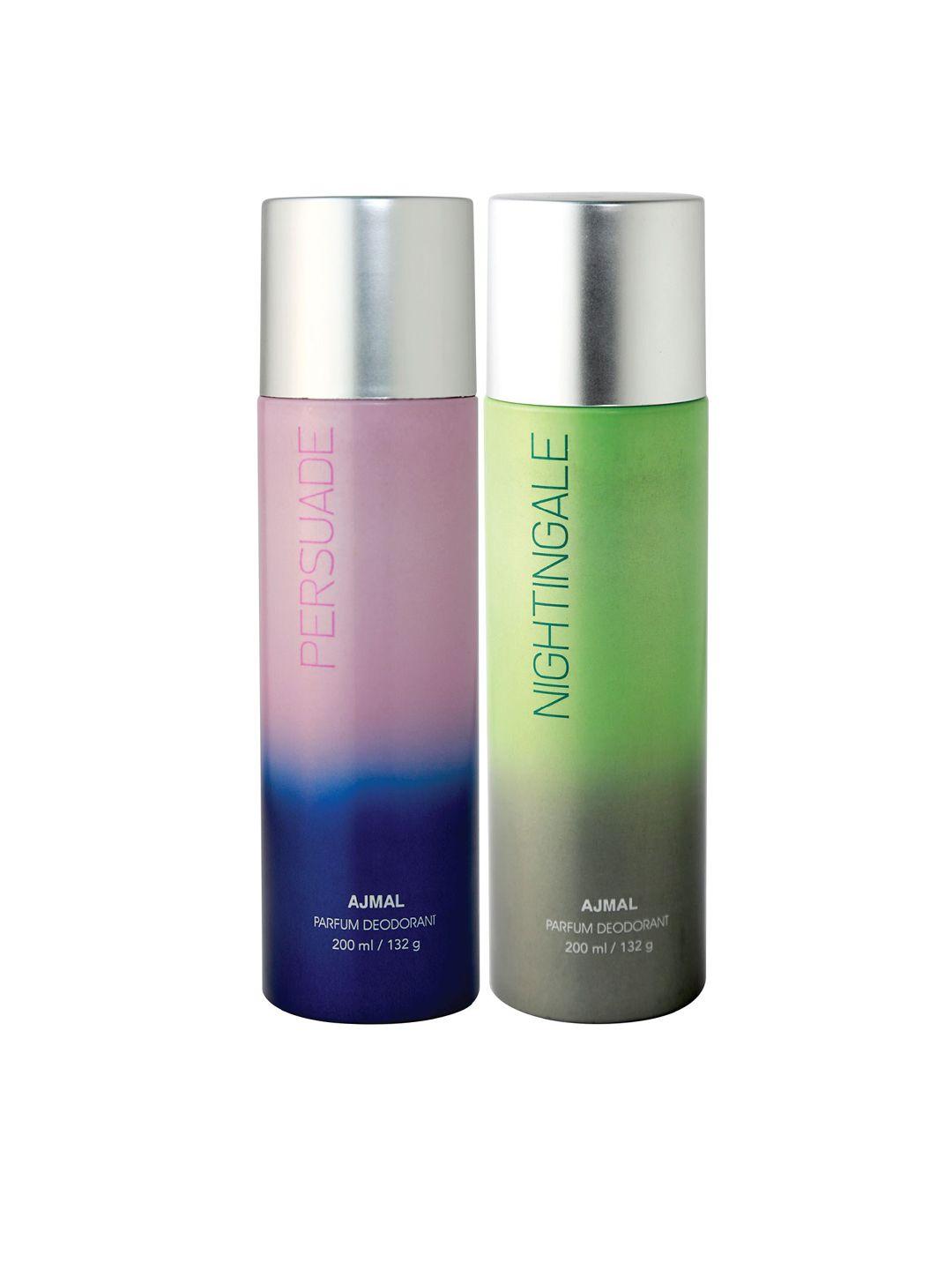 ajmal unisex set of persuade & nightingale deodorants - 200 ml each