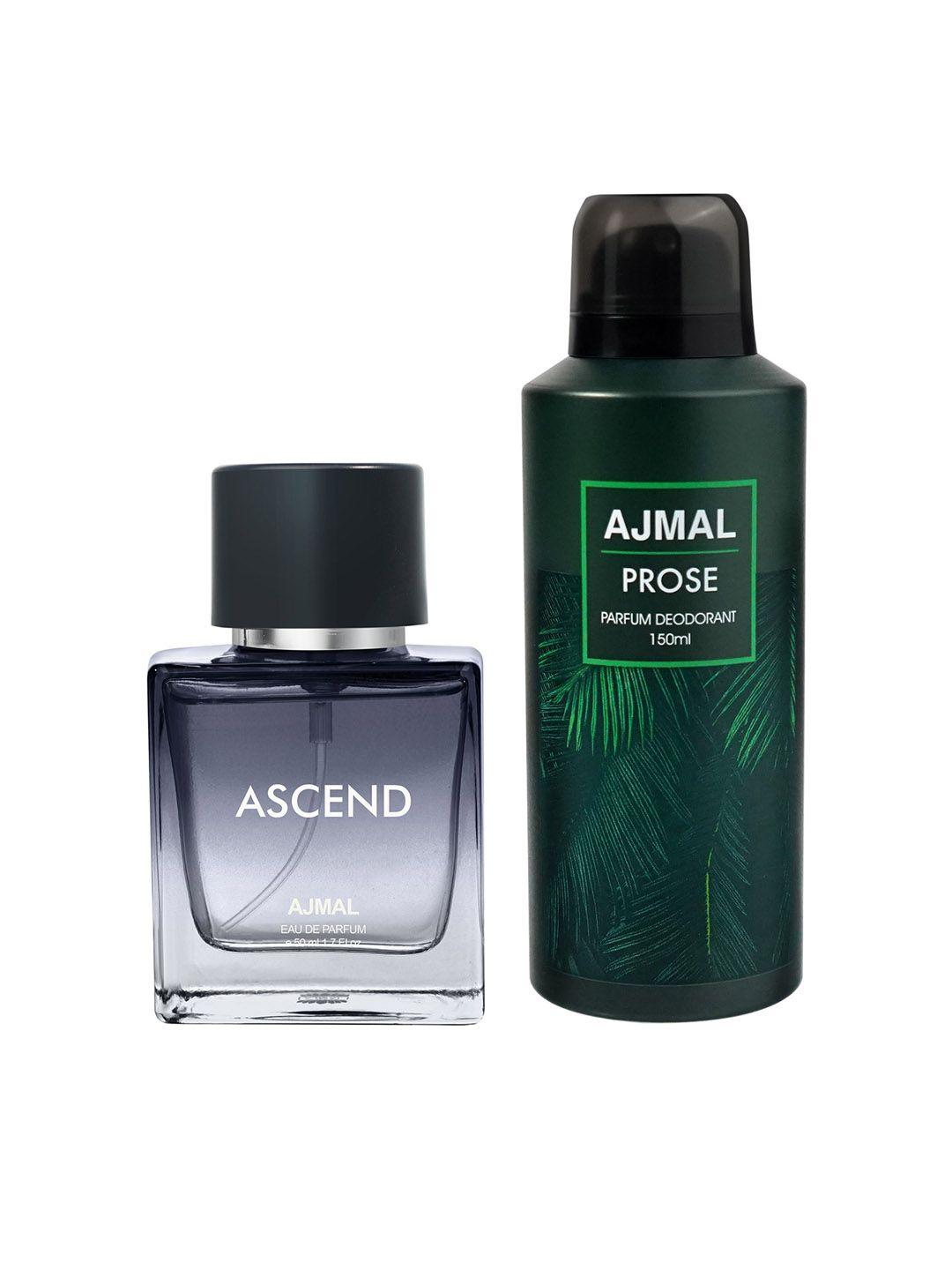 ajmal pack of 2 ascend perfume-50ml + prose deodorant-150ml