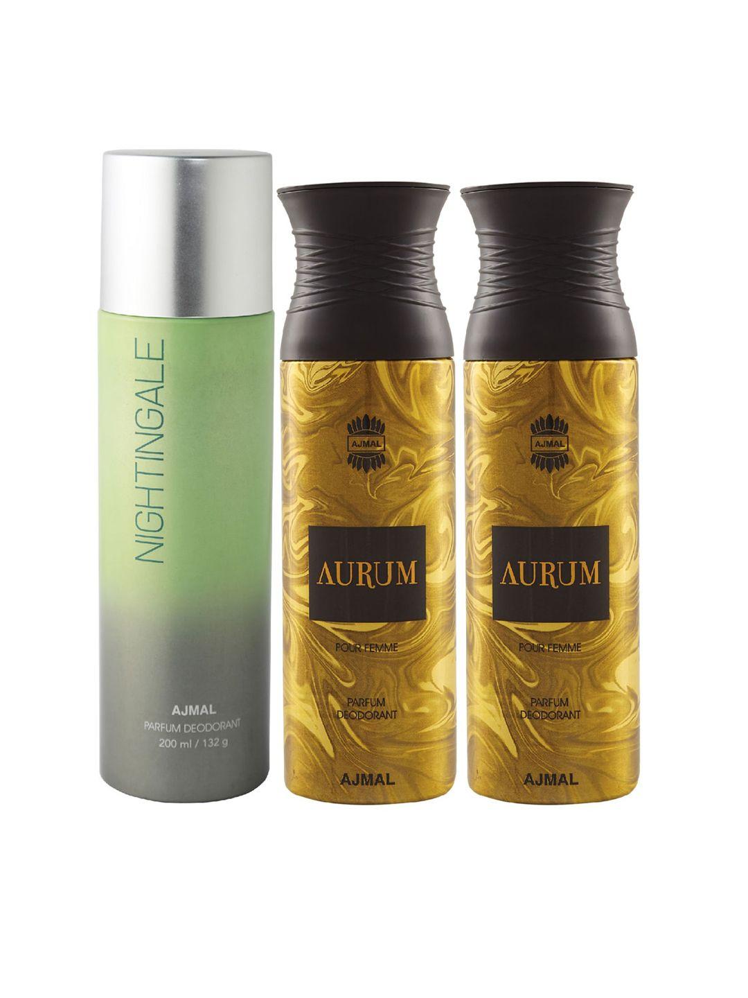 ajmal pack of 3 parfum deodorant 200ml each