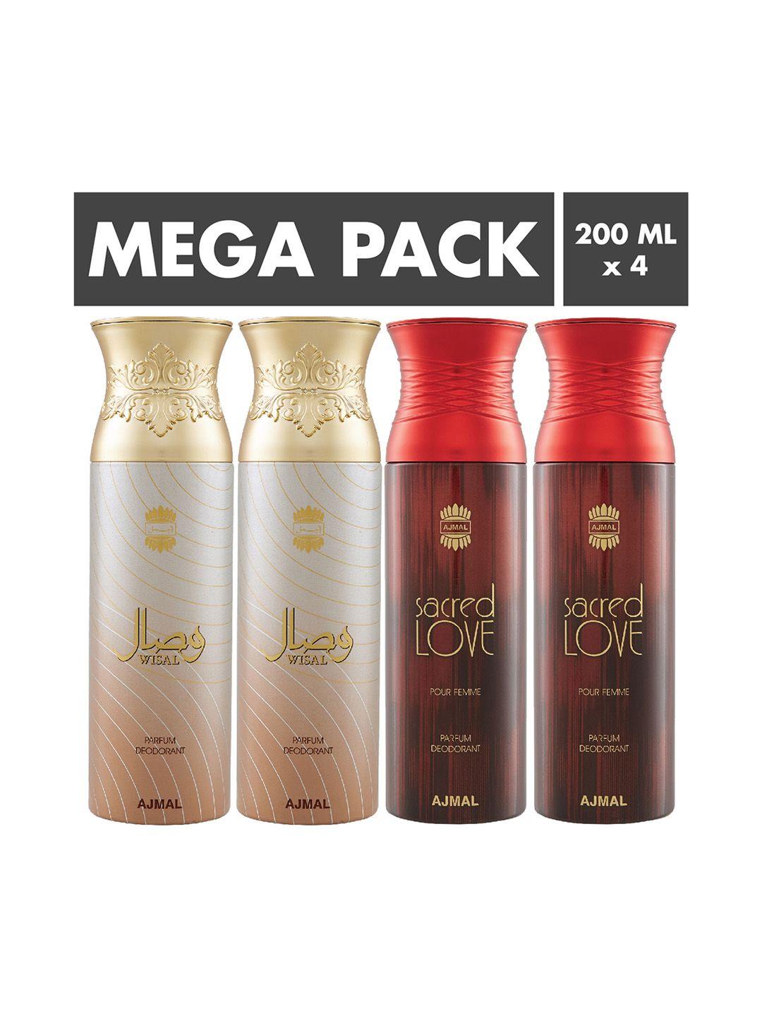 ajmal set of 4 deodorants 200 ml each