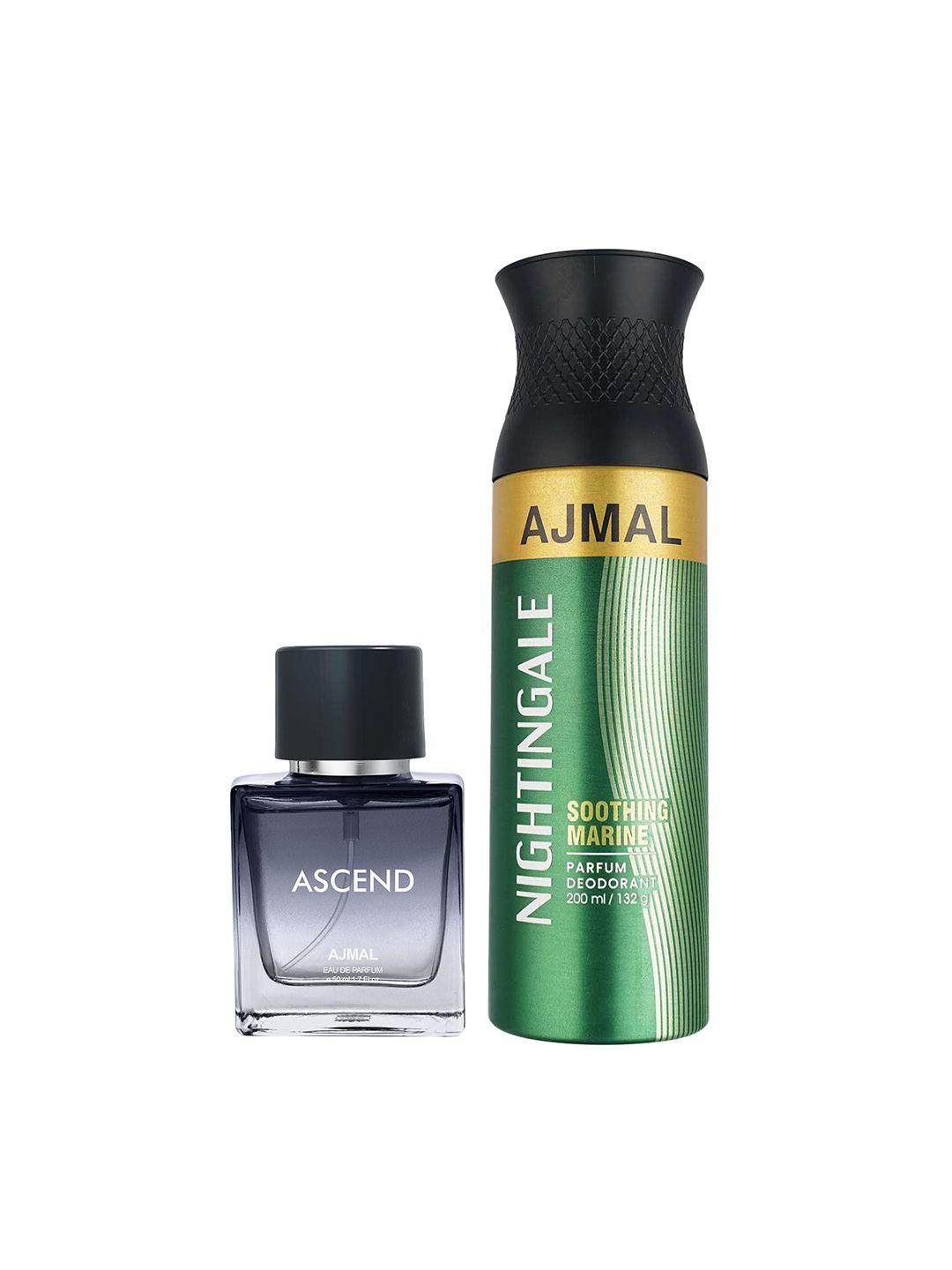 ajmal set of ascend eau de parfum 50ml & nightingale deodorant 200ml