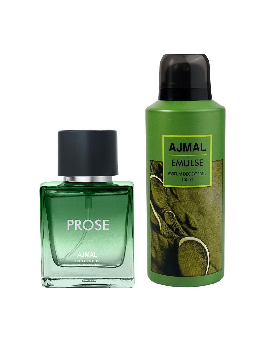 ajmal set of prose eau de parfum 50ml & emulse deodorant 150ml
