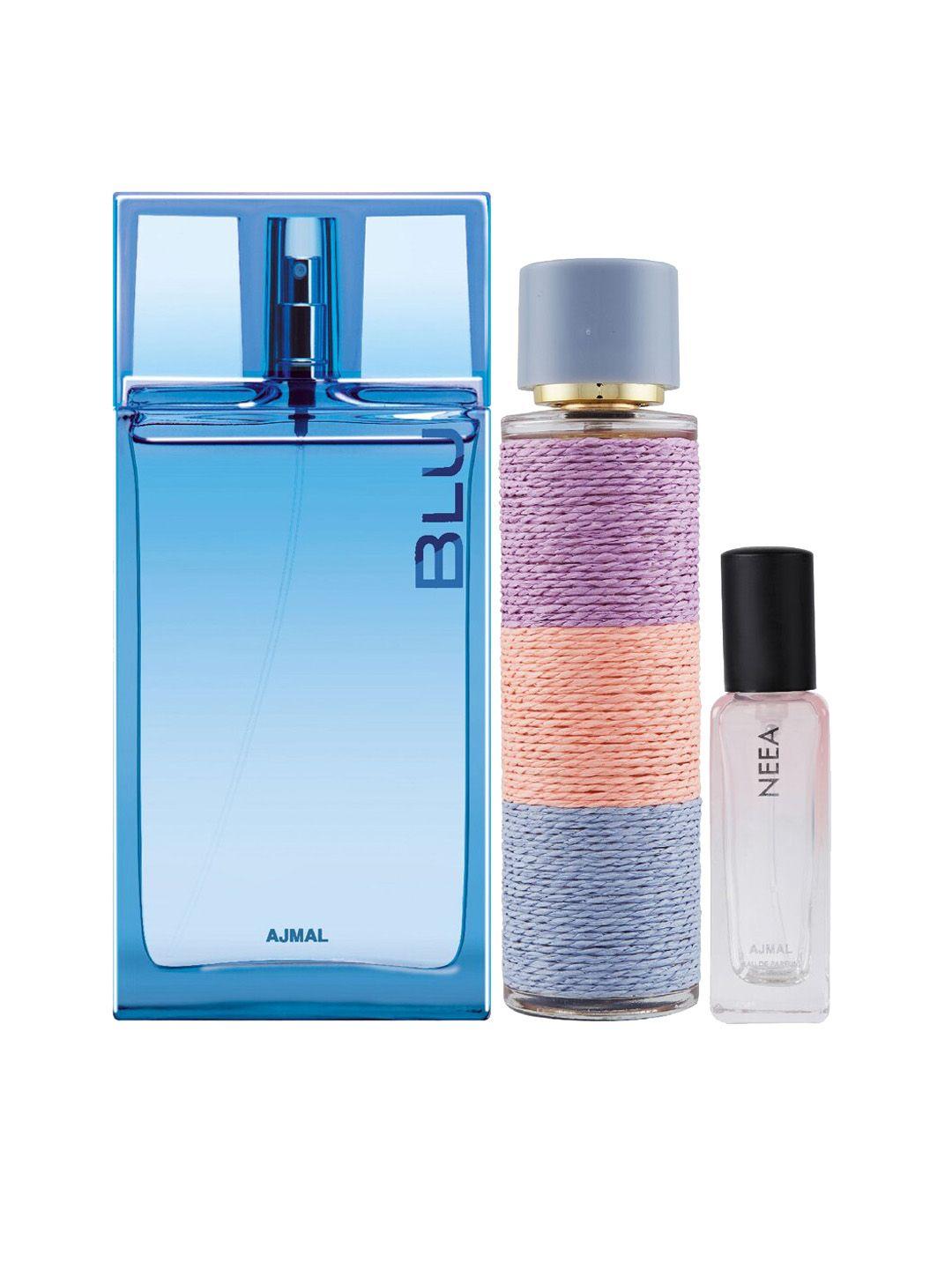 ajmal unisex pack of 3 blue edp perfume