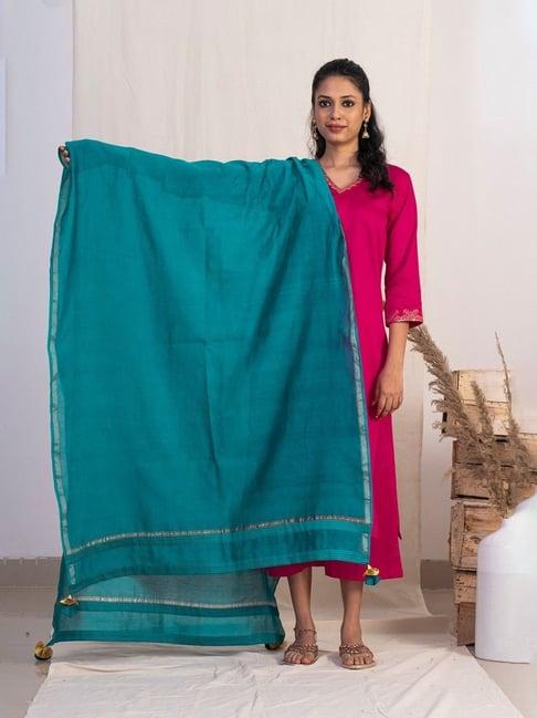 akiso jashn blue chanderi dupatta