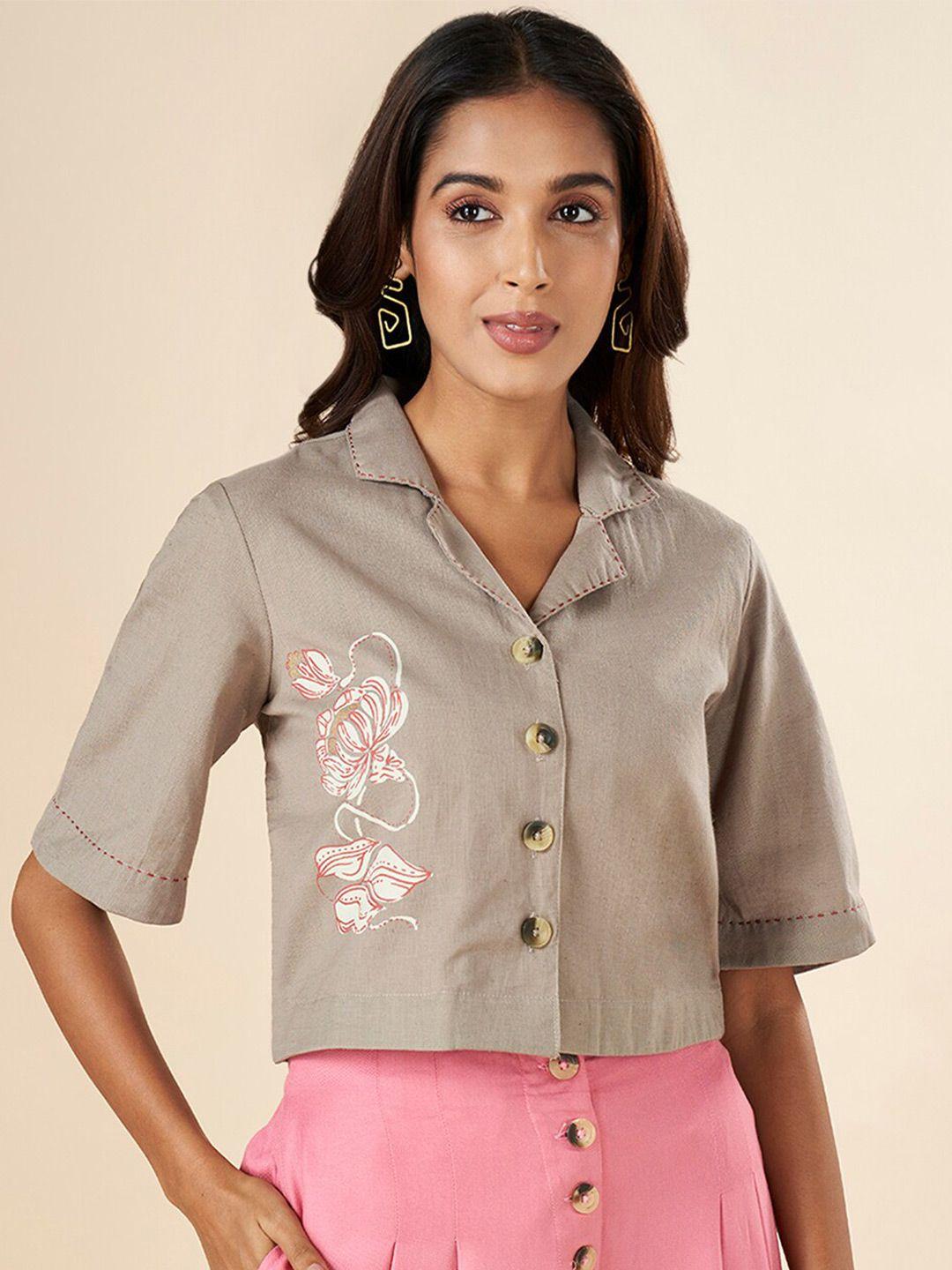 akkriti by pantaloons cotton shirt style top