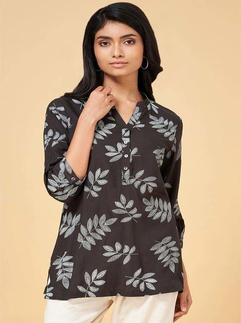 akkriti by pantaloons black printed tunic