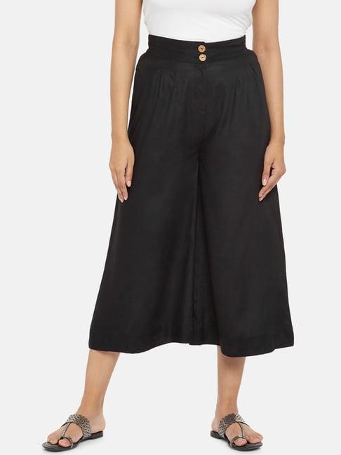 akkriti by pantaloons black regular fit culottes