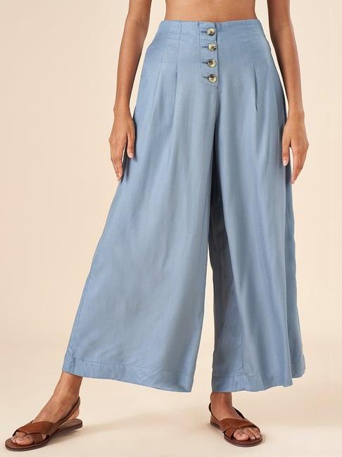akkriti by pantaloons blue regular fit culottes