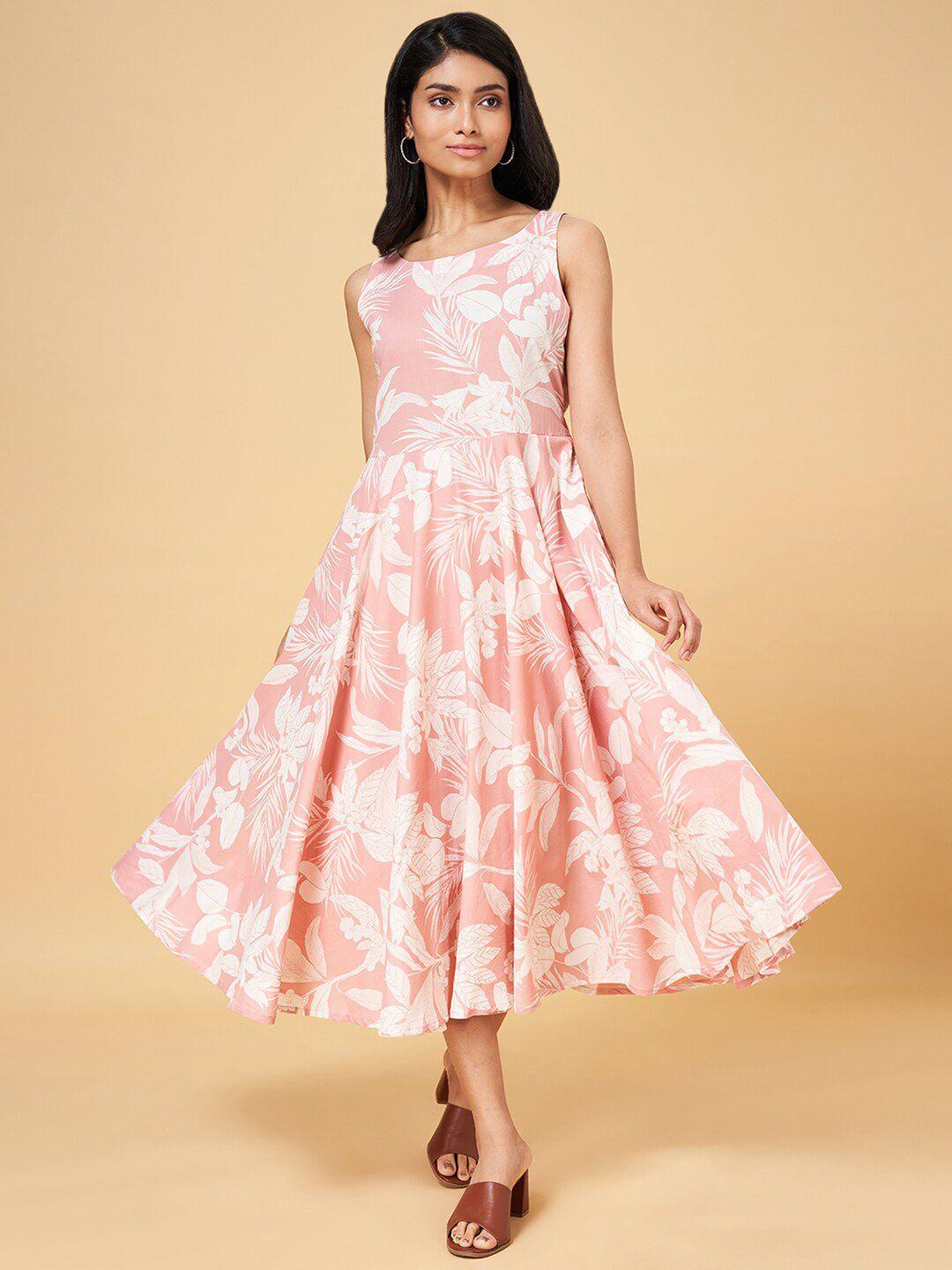 akkriti by pantaloons floral print fit & flare maxi dress