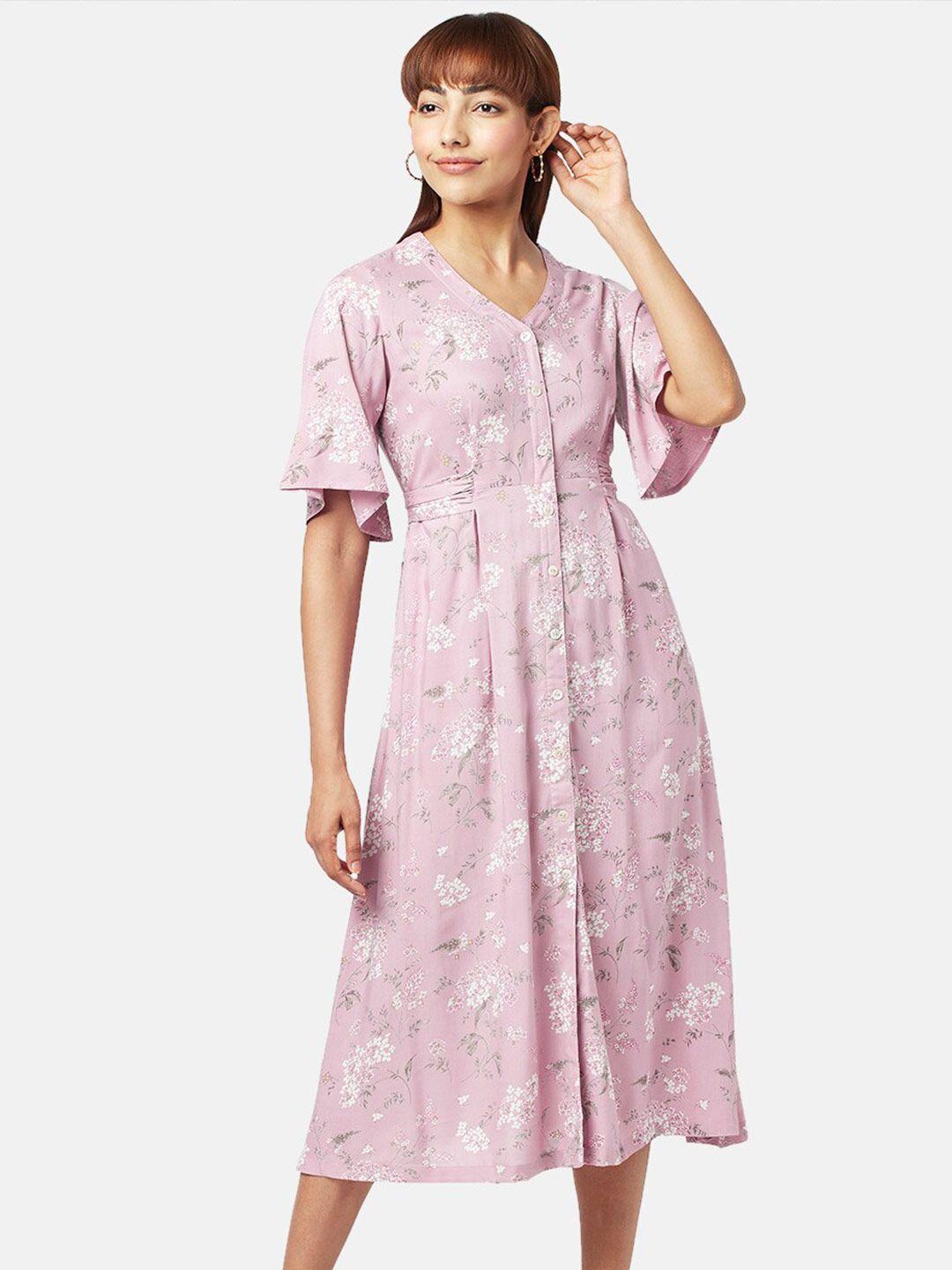 akkriti by pantaloons floral shirt midi dress