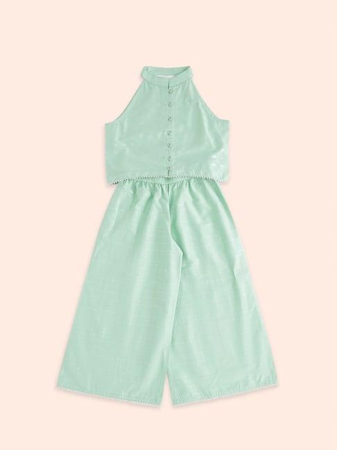 akkriti by pantaloons kids mint green printed top set