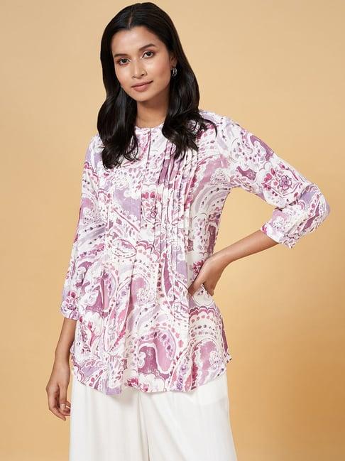 akkriti by pantaloons lilac printed tunic