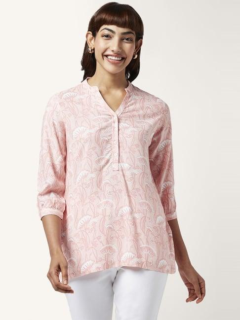 akkriti by pantaloons peach printed tunic