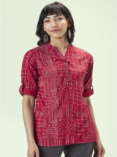 akkriti by pantaloons red printed tunic