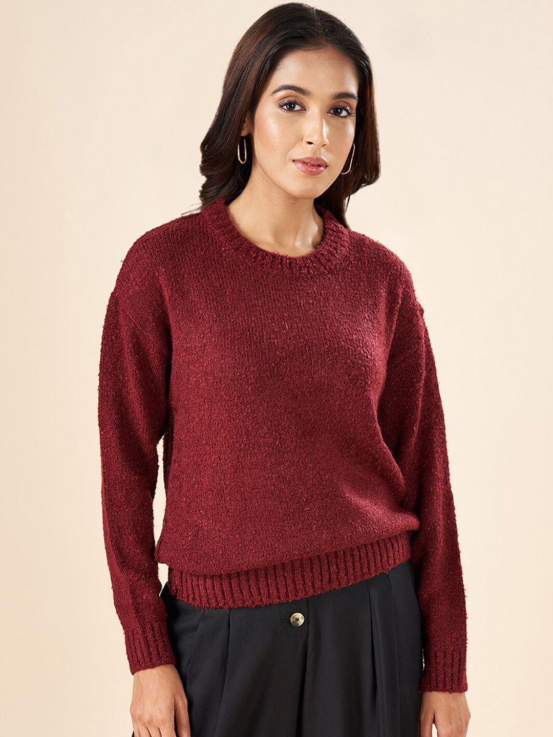 akkriti by pantaloons round neck acrylic pullover sweater