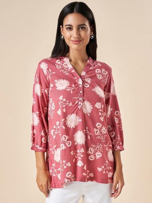 akkriti by pantaloons rust printed tunic