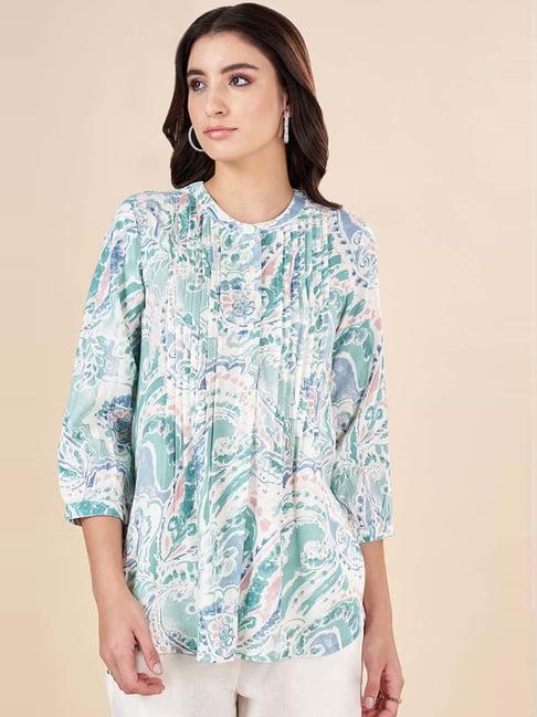 akkriti by pantaloons white printed tunic