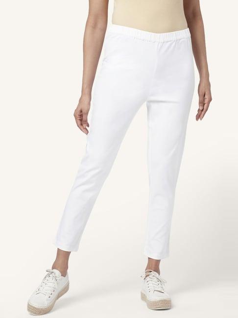 akkriti by pantaloons white regular fit pants