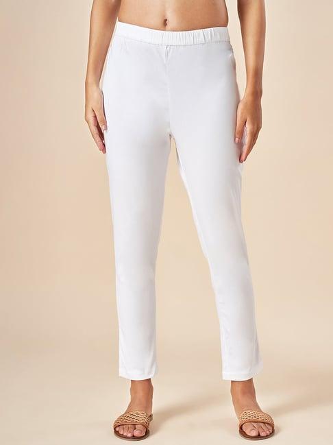 akkriti by pantaloons white regular fit pants