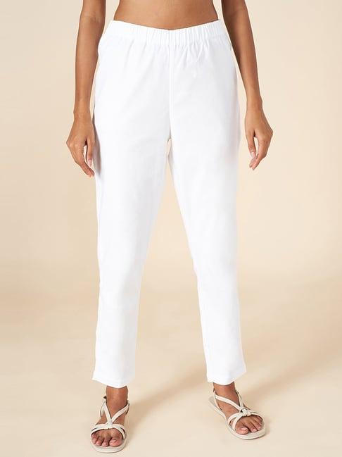 akkriti by pantaloons white regular fit pants