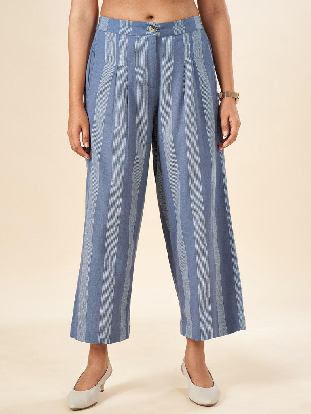 akkriti by pantaloons women pleated culottes trousers