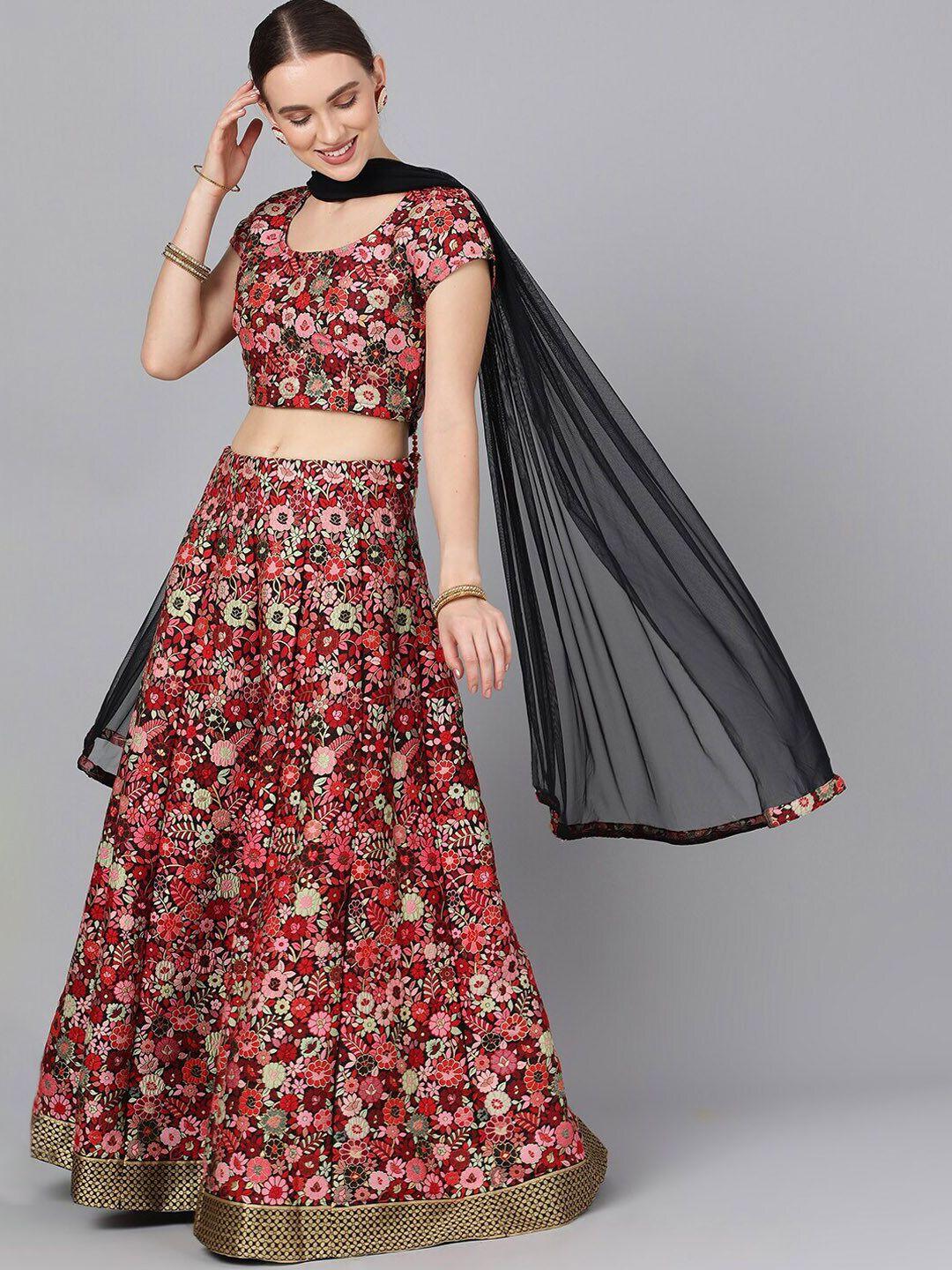 aks couture printed ready to wear lehenga & blouse with dupatta