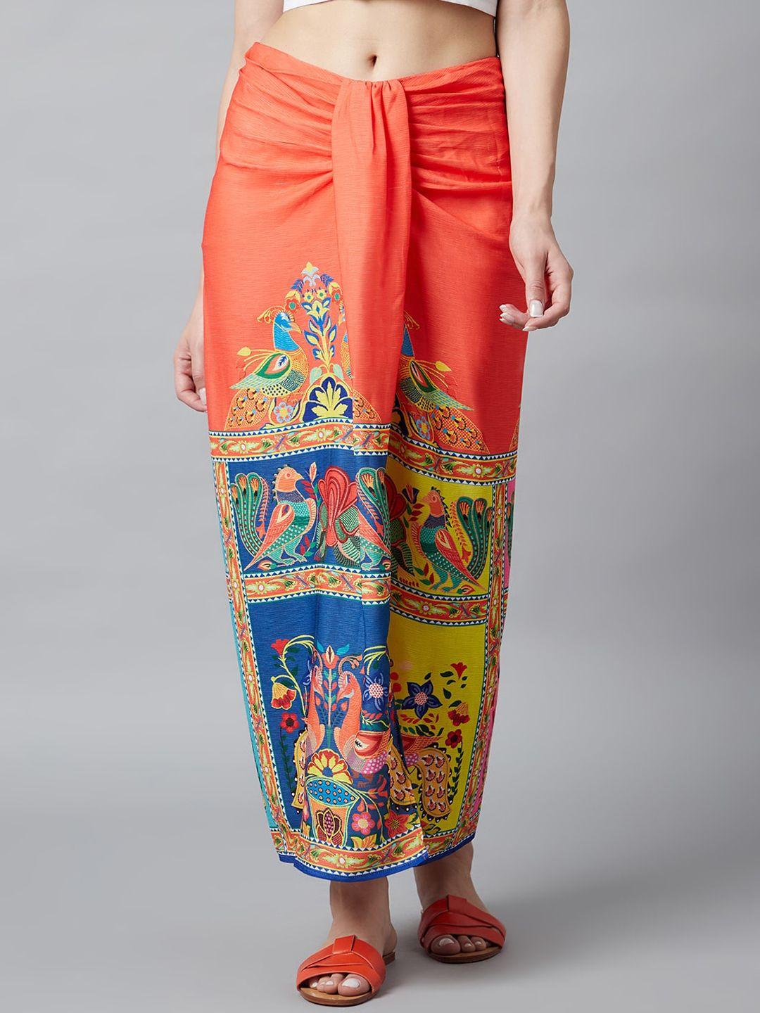 aks digital printed pencil maxi skirt